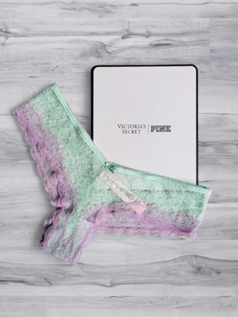 🆕🍬 Tease Pastel Candy Two Tone Lace Cheeky Panty Victoria’s Secret Medium NWT